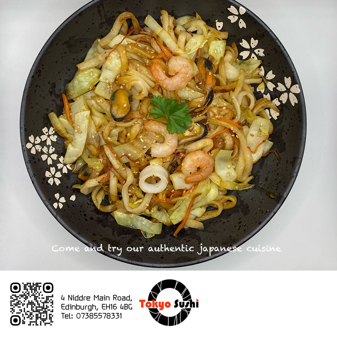 Fried Seafood Udon